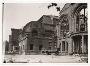 Rosengarten, Mannheim Restaurant im Musensaal: Baustelle Fassade