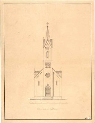 Klumpp, Karl F. A.; Kirchen-Projekt - Aufriss