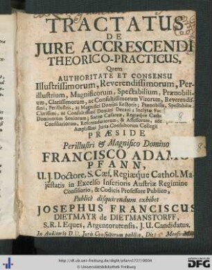 Tractatus De Jure Accrescendi Theorico-Practicus
