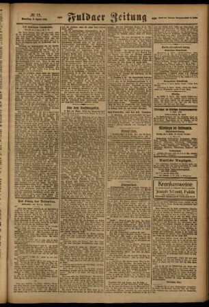 Zweite Ausgabe vom Samstag, den 02. April 1921.