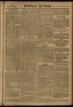 Zweite Ausgabe vom Samstag, den 02. April 1921.