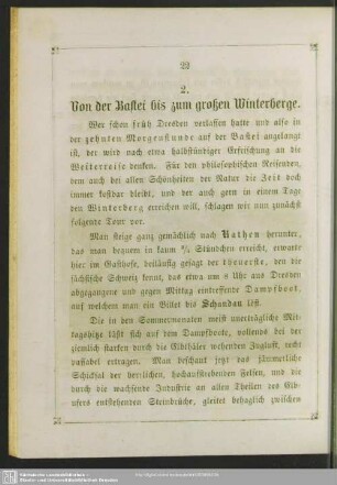 2. Von der Bastei bis zum großen Winterberge