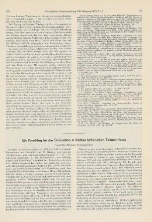 173-188 Ein Vorschlag für die Ordination in Kirchen lutherischen Bekenntnisses