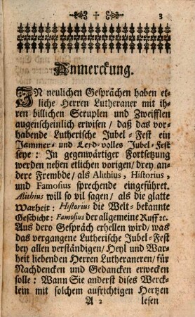 Echo oder Nachklang Des Lutherischen Jubel-Jahr, Das ist: Billiges Nachdencken Wegen Vergangenen Jubel-Fest Der Augspurgischen Confession