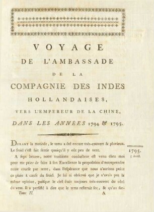 Voyage de l'ambassade de la Compagnie des Indes