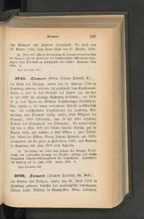3726. Siemers (Joachim Friedrich, Dr. Med.)
