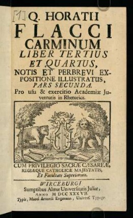 1-87, Carminum Liber Tertius et Quartus