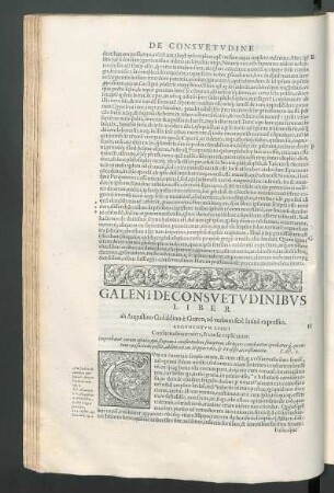 Galeni de consuetudinibus