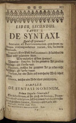 Liber Secundus. De Syntaxi.