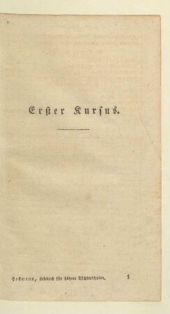 Erster Kursus