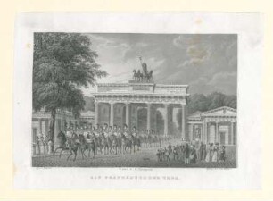Das Brandenburger Thor von der Seite der Linden