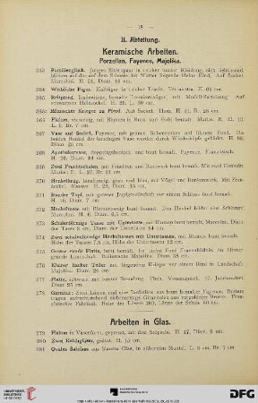Arbeiten in Glas (Nr. 379-387)