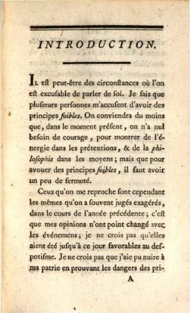 Considerations sur les gouvernements et principalement sur celui qui convient à la France