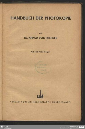 Handbuch der Photokopie