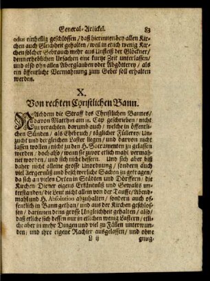 X. Von rechten Christlichen Bann.