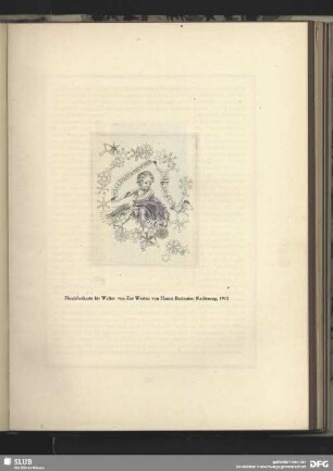Neujahrskarte für Walter von Zur Westen von Hanns Bastanier