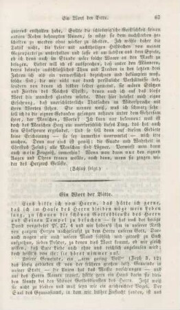 67-68 Ein Wort der Bitte