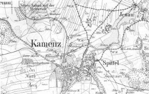 Kamenz. Meßtischblatt, Sekt. Kamenz, 1883