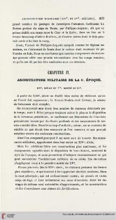 Chapitre IV: Architecture militaire du XIVe siècle et de la 1re moitié du XVe