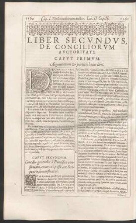 Liber Secundus De Conciliorum Auctoritate.