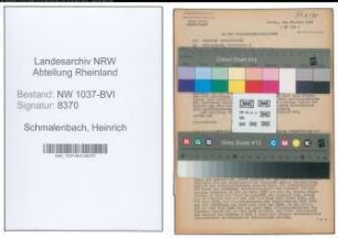 Entnazifizierung Heinrich Schmalenbach , geb. 09.09.1892 (Geschaeftsfuehrer)