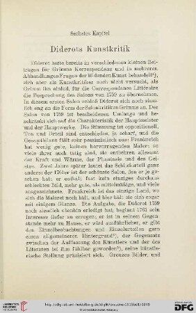Sechstes Kapitel: Diderots Kunstkritik