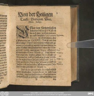 Von der Heiligen Tauffe/ Predigten. Doct. Mart. Luther.