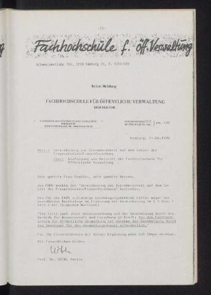 Fachhochschule f. öff. Verwaltung