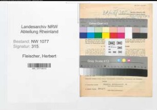 Entnazifizierung Herbert Fleischer , geb. 12.08.1919 (Polizist)