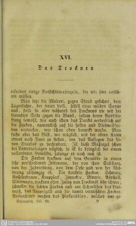 XVI. Das Trocknen
