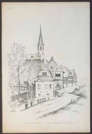 Dorf Knielingen am Rhein