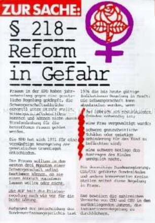 Propagandaflugblatt der SPD zur Bundestagswahl 1987