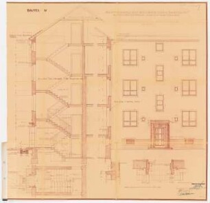 Siedlung Attilahöhe, Berlin-Tempelhof: Alboinstraße 25: Details Treppenhaus 1:20
