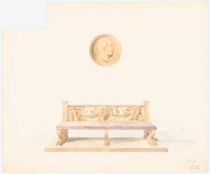 Gartenbank: Gartenbank mit Adlern