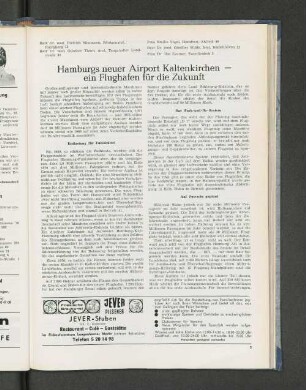 Hamburgs neuer Airport Kaltenkirchen - ein Flughafen für die Zukunft