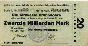 Notgeld - 20 Md. Mark