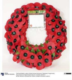 Totenkranz; Poppy-Kranz; Remembrance Poppy Wreath