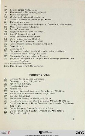 Teppiche usw. (Nr. 280-306)