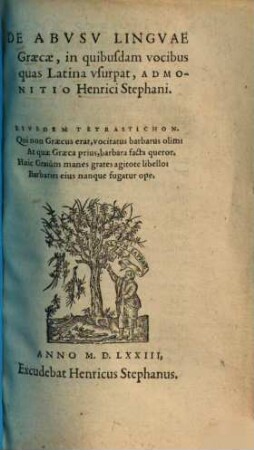 De Abvsv Lingvae Graecæ, in quibusdam vocibus quas Latina vsurpat