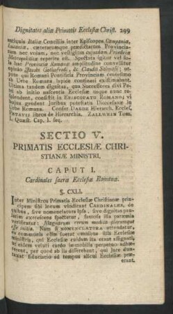 Caput I. Cardinales sacrae Ecclesiae Romanae