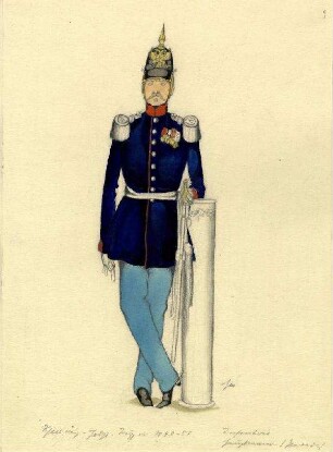 Uniformbild, Hauptmann der Infanterie der Schleswig-Holsteinischen Armee