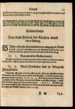 Conversatio Von dem Gebew der Kirchen unnd deren Anfang.