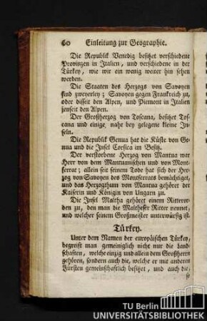 [Europäische] Türkey.