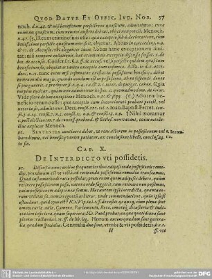 Cap. X. De Interdicto uti possidetis