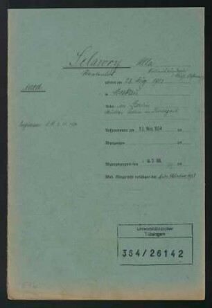 Selawry, Alla * 23.08.1913