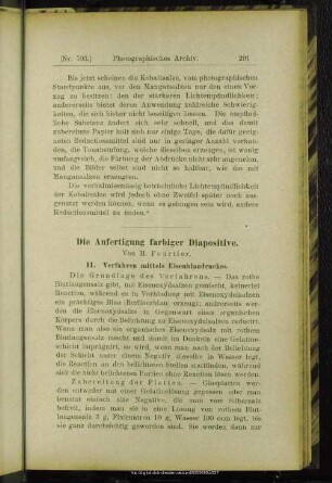 Die Anfertigung farbiger Diapositive