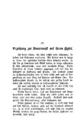 Erziehung zur Unvernunft auf ihrem Gipfel