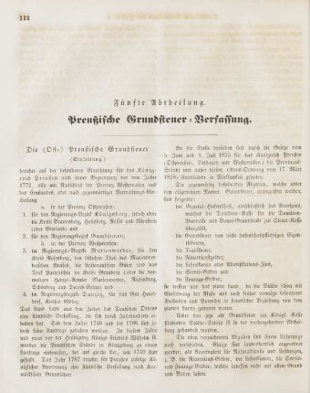 Fünfte Abtheilung. Preußische Grundsteuer-Verfassung