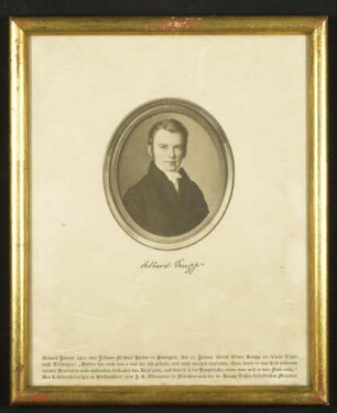 Gerahmte Kopie eines Gemäldes von Albert Knapp