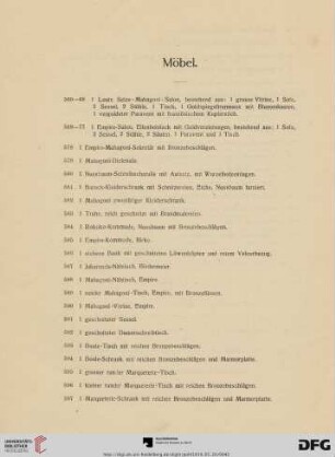 Möbel (Nr. 560-606)